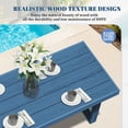 thumbnail image 5 of SERWALL 5-Piece Outdoor Patio Dining Set, All-Weather HDPE Table and Chairs, Rectangular Table with Umbrella Hole, Seats 4, Low Maintenance,Blue, 5 of 10