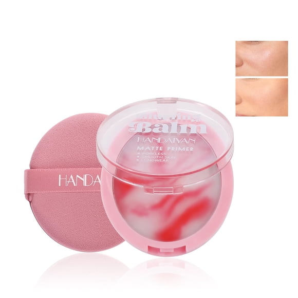 Easydays Poreless Face Blurring Primer & Oil Control Set Powder Bálsamo difuminado 3D de larga duración Impermeable Ligero Piel impecable Prebase sin poros Polvo facial que controla el aceite Efecto d