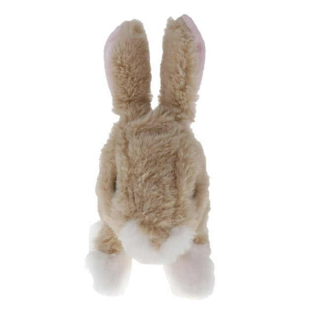 Juguete electrónico interactivo de conejo de peluche Sunnimix con movimiento beige