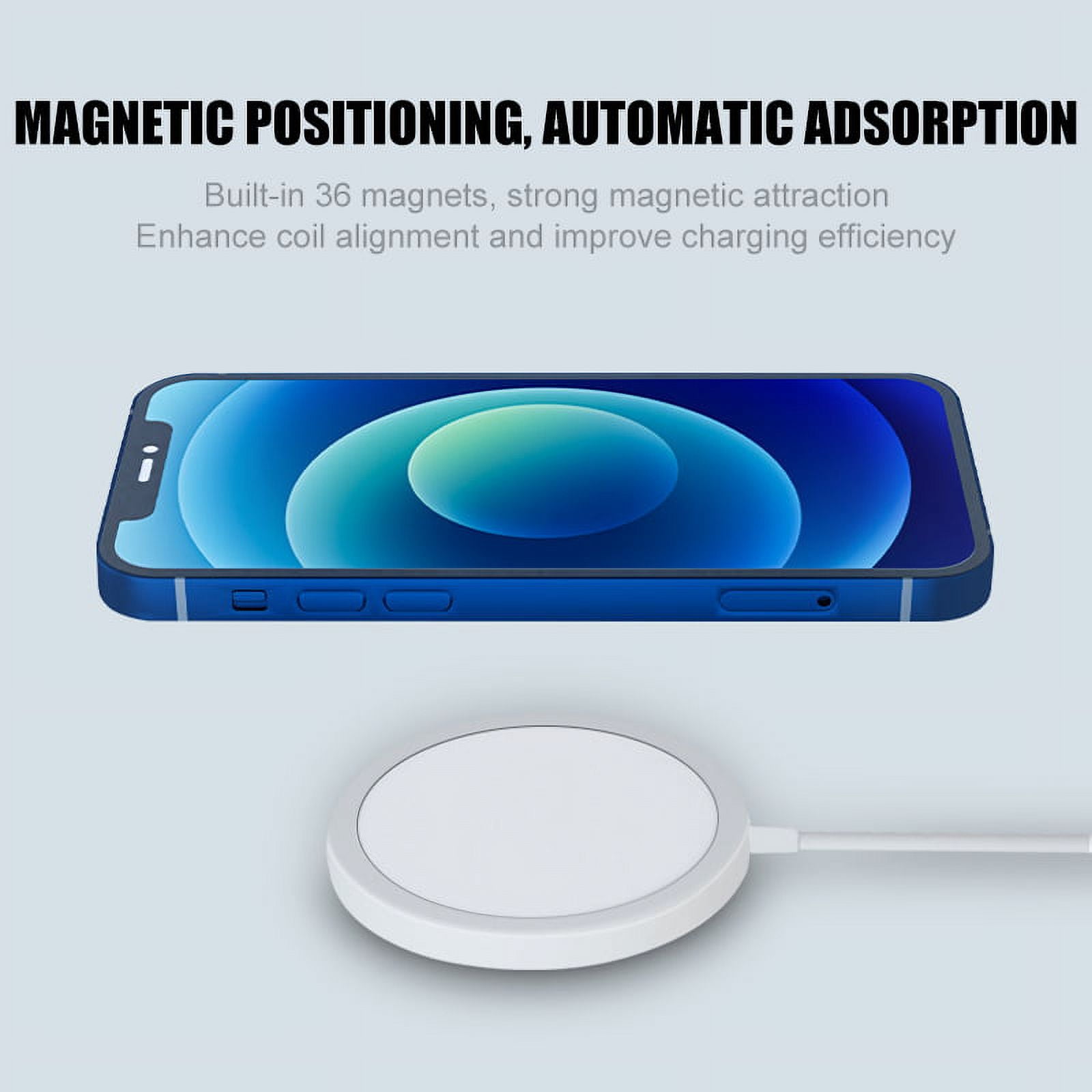 Amerteer Magnetic Wireless Charger, Fast Wireless Charger Compatible with Mag-Safe Charging, Wireless Charging Pad Compatible with iPhone 12/12 mini/12 Pro/12 Pro Max/AirPods Pro