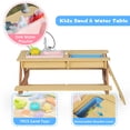 thumbnail image 5 of JOYFULIN Kids Picnic Table, 4-in-1 Wood Sand & Water Table with Umbrella, 2 Trays, Removable Tabletop and Built-in Bench, Outdoor Convertible Sensory Picnic Table for Backyard Garden, Natural, 5 of 8