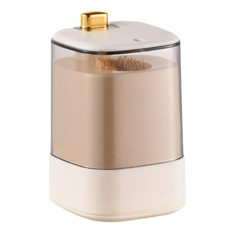 

SUZY Toothpick Holder Box Moisture-proof Button Design Convenient Automatic Pop-up Toothpick Dispenser Box