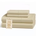 thumbnail image 1 of Casa Platino Sábanas Individual XL de 600 Hilos – Sábanas de Algodón Suaves y Refrescantes, Bolsillo Profundo, Ideal para Dormitorios, 2 Fundas de Almohada – Lino, 1 of 4
