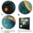 thumbnail image 3 of Designart "Blue Gold Astrology Celestial Alignment" Astrology Floater Framed Canvas Print, 3 of 7