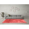 thumbnail image 3 of Ahgly Company Indoor Round Oriental Red Industrial Area Rugs, 6' Round, 3 of 4