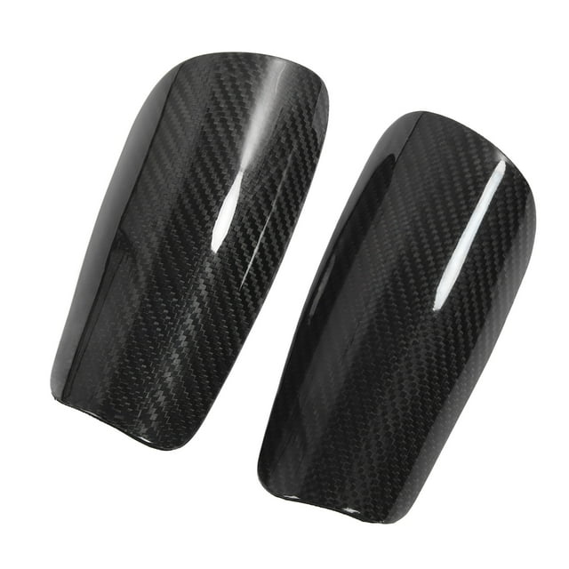 1Pair Soccer Shin Guard, Light Weight Carbon Fiber Protective Soccer Equipment Shin Pads with Storage Bag for Kids Football Games