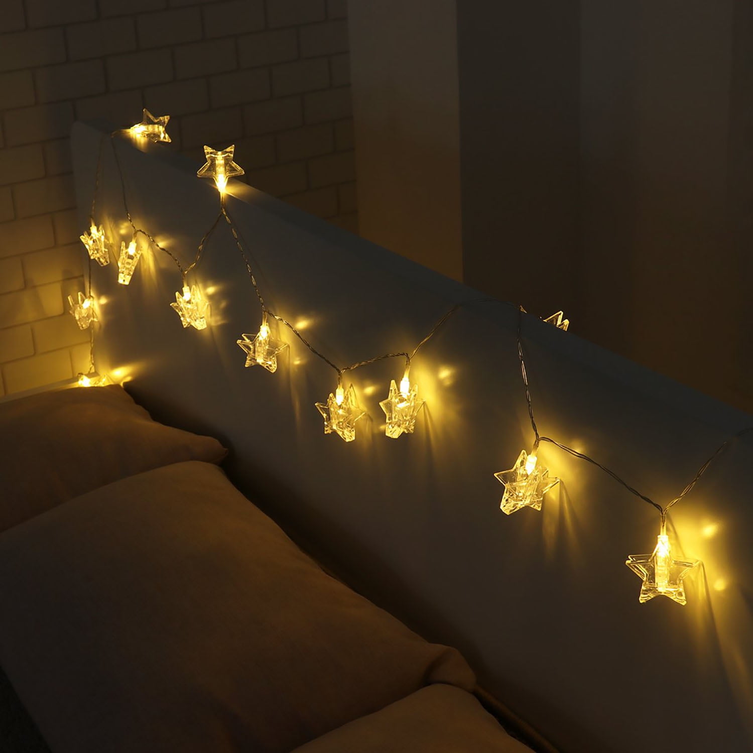 Clips String Lights Clips Lumières, 10/20 LED Twinkle Star Fairy String