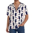 thumbnail image 3 of Wukai Seahorses and Hearts Men's Casual Short-Sleeve Button Down Shirt - Lightweight Summer Dress Shirt for Daily Wear-3X-Large, 3 of 7
