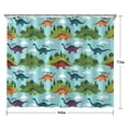 thumbnail image 5 of Light Blue Dinosaur Landscape Pattern Shower Curtain 84"x72" ,Bathroom Decorative Shower Curtains Set with 12 Hooks,Modern Waterproof Washable Shower Curtain, 5 of 6