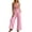 Pink, variant on Floral Overalls for Women Boho Embroidered Wide Leg Cotton Linen Jumpsuits Loose Lightweight Adjustable Strap Cute Overalls, 2XL