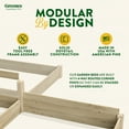 thumbnail image 6 of Greenes Fence Original 48" x 96" x 10.5" Beige Pine and Wood Raised Garden Kit, 6 of 8