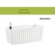 thumbnail image 2 of Macetas blancas con riego automático, paquete de 2 macetas grandes de plástico con depósito profundo y orificios de drenaje altos, 2 of 5