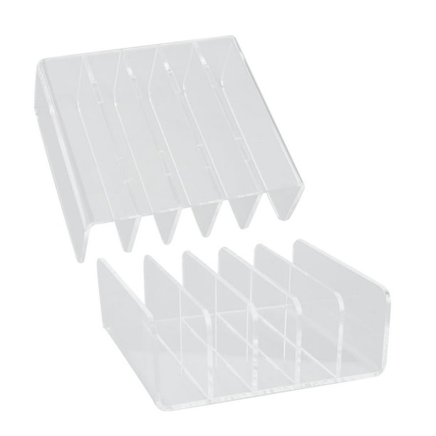 Organizador De Archivos De Escritorio Transparente, Organizador De Archivos De Escritorio Acrílico, Soporte Antideslizante, Acrílico Transparente, Seguro, Multifunción Con Borde