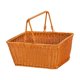 thumbnail image 3 of Cesta de Picnic, cesta tejida de mimbre de imitación, organizador rústico resistente, cesta de frutas, cesta de almacenamiento para servir para bodas 33cmx23cmx18cm, 3 of 8