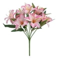 thumbnail image 3 of 7-head Lilies High-end Artificial Flowers Home Wedding Decoration Fake Flowers Bouquets Desktop Photography Props, 3 of 5