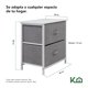 thumbnail image 5 of Cómoda Cajonera con 2 Cajones de Tela Estructura de Acero 50x30x45 cm gris, 5 of 8