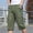 Men's Army Green Bermuda Beach Cargo Shorts _ A, variant on HOOMEUMY 2025 Men's Summer Cargo Shorts Cotton Linen Multi-Pocket Bermuda Beach Shorts with Elastic Waist Army Green XXL