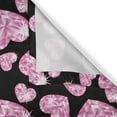 thumbnail image 6 of Ambesonne Diamonds Valance & Curtain, Romatic Heart Shapes, 55"x45", Pale Pink Black, 6 of 6