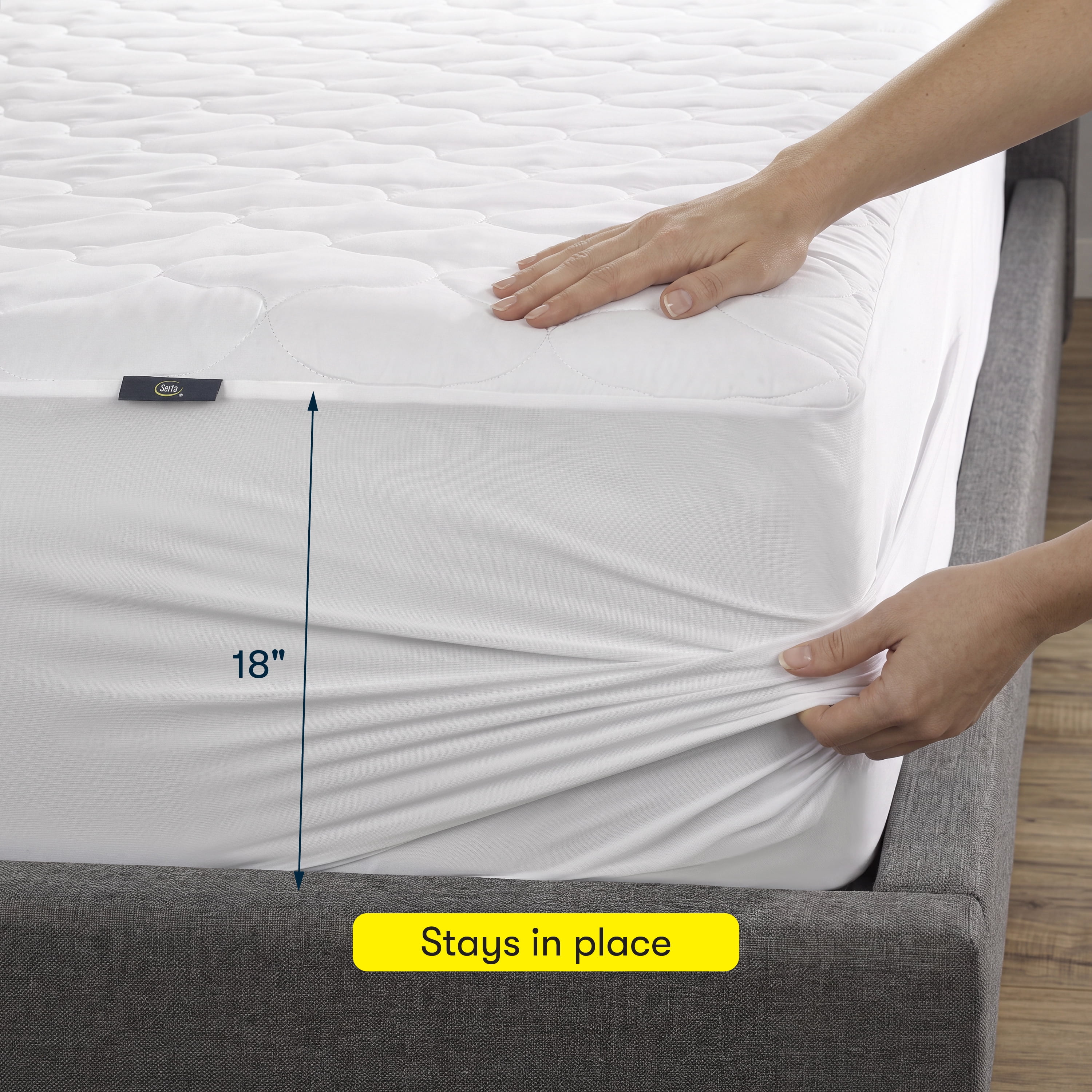 Sertapedic 5-in-1 Advanced Comfort Waterproof Mattress Pad, Queen