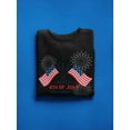 thumbnail image 3 of 4Th Of July Fireworks Graphic Sweatshirt Women -Image by Shutterstock, Female Medium, 3 of 4