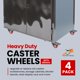 thumbnail image 3 of Placa giratoria Caster Wheels FactorDuty de 2 pulgadas con freno de poliuretano rojo (paquete de 24), 3 of 6