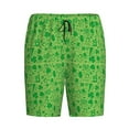 thumbnail image 4 of Wukai St Patrick's Day Men’s Short Pajama Pants With Pockets Soft Sleep Pj Shorts for Men-Small, 4 of 6