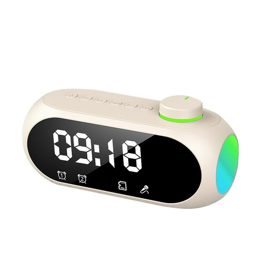 Lzobxe Portable Speaker Bluetooth Speaker Bluetooth 5.0 Portable Heavy HiFi Sound Quality Stereo Surround Sound Built-in LED Color Lights Alarm Clock Function FM Radio Function