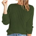 thumbnail image 2 of Idoravan Sweaters for Women Fall Women Casual Solid Long Sleeve Hollow Out Knit Pullover Crewneck Sweater Coat, 2 of 7