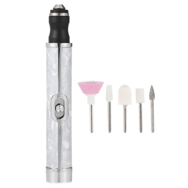 Kit de taladro de uñas eléctrico inalámbrico Unique Bargains 20000 RPM blanco