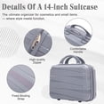 thumbnail image 6 of S-HOME Waterproof 4-piece Luggage Set 20, 24, 28 Inch Sizes with 14 Inch Cosmetic Case Iron Pull Rod And Combination Lock for Efficient Travel Organization, Light Gray, 6 of 21