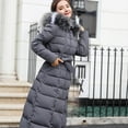 thumbnail image 4 of Abrigos de invierno para mujer Abrigo acolchado de cuello largo de moda Abrigo grueso delgado Chaqueta de plumón de algodón cálido Odeerbi ODB-3, 4 of 4