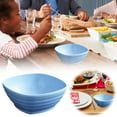 thumbnail image 4 of Household Anti Drop Square Rice Soup Bowl Blue, 4 of 5