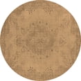 thumbnail image 1 of Ahgly Company Indoor Round Oriental Brown Industrial Area Rugs, 5' Round, 1 of 4