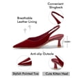 thumbnail image 3 of Women  Pointed Toe Slingback Kitten Heels, Low Heel Pumps, High Heel Sandals, and Professional Commuter Footwear, 3 of 3