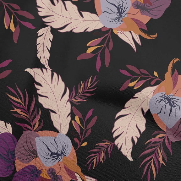 oneOone Polyester Lycra Black Fabric Abstracts Sewing Craft Projects Fabric Prints By Yard 56 Inch Wide