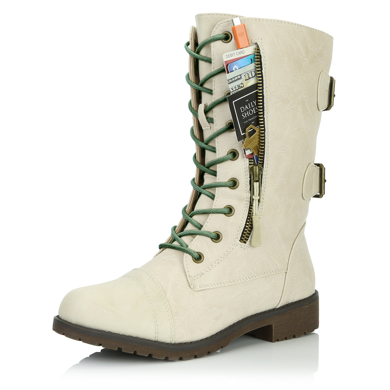 combat biker boots