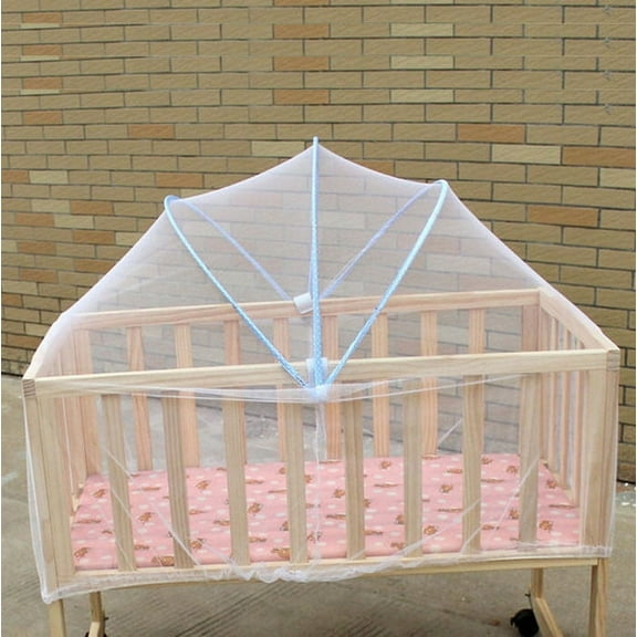 Baby Crib Tent Safety Net, Durable Strong Protects from Climbing Out and, Insects, Mosquitoes, Installs with Rods Mosquito Net(100*60cm White)
