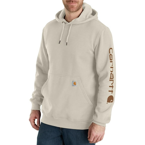 Carhartt Men's Midweight Sleeve Logo Hoodie (Malt, XXXL)