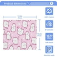 thumbnail image 4 of Coolnut Pink Cats Washcloths Towels, Highly Absorbent and Soft Cotton Face Cloths, 6 Pack Quick Dry Wash Cloths - 12 X 12 Inches Washcloth Gift, 4 of 7