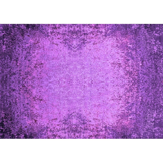 Ahgly Company Indoor Rectangle Oriental Purple Industrial Area Rugs, 5' x 8'