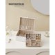 thumbnail image 2 of Caja Joyero, Estuche de Joyas con 2 Capas, con Asa, Bandeja Flexible, 20.5 x 24 x 11 cm, Blanco, 2 of 8