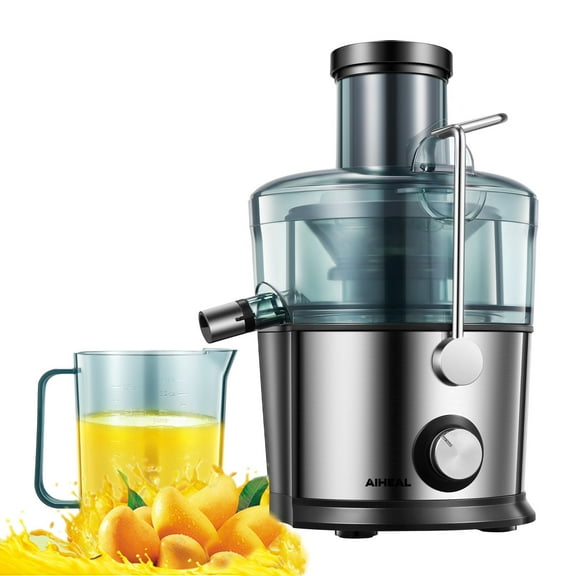 AIHEAL Juicer, Wide Mouth With 800W Juice Extractor, Quiet Motor, Easy to Clean, Silver