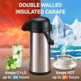 thumbnail image 2 of Dispensador de café Airpot Vondior de acero inoxidable con aislamiento de 3 litros, 2 of 7