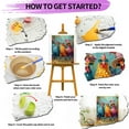 thumbnail image 4 of JYLMOOD DIY Acrylic Paint by Numbers Kit for Adults, Colorful Rooster Painting on Canvas, 16x20in, Without Frame, 4 of 9