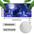 thumbnail image 2 of 1 Pcs 2D Flat License Plate Covers & Frames, Black Rabbit on a Skull under For Decorative Front, Waterproof For Decoration Aluminum License Plate Covers & Frames Cover For Men Women, 12" X 6", 2 of 7