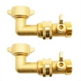 thumbnail image 4 of 2Pcs 90 Degree Garden Hose Elbow 3/4 inch Brass Connector for RV Water Hookups&Residential Faucets, 4 of 4