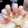 thumbnail image 1 of 24Pcs/Box Charming Pink Short Detachable Finished Fingernails Ballet Wearable Nails Press Square Head On Fake Cover Full H1U4, 1 of 7