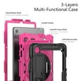 thumbnail image 6 of For Samsung Galaxy Tab S6 Lite 10.4 inch, 360 Rotating Shockproof Cover with Stand, Screen Protector, Shoulder Strap (SM-P610/P615/P613/P619), Rose PC, 6 of 7