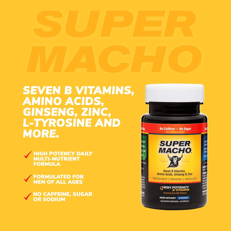 Super Macho Vitamin B Supplement With Ginseng & Zinc, 2-Pack photo 7