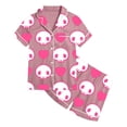 thumbnail image 4 of Toddler Girls Clothes 2 Piece Outfits Flip Collar Short Sleeved Halloween Printed Top and Elastic Waist Shorts Clothing Set Size 4-5T, 4 of 4
